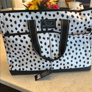 Scout Black and White Polka Dot Tote Bag